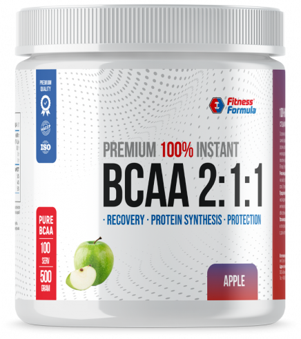 Fitness Formula 100% Instant BCAA 2:1:1 Premium, 100% Инстант БЦАА 2:1:1 Премиум, 500 грамм