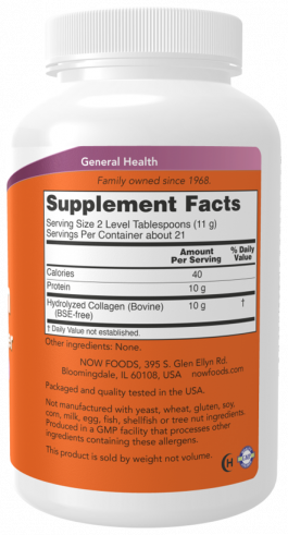 NOW Collagen Peptides Powder, Пептиды Коллагена Порошок, 227 грамм