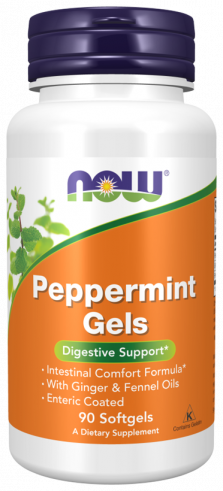 NOW Peppermint, Масло мяты перечной, 90 капсул