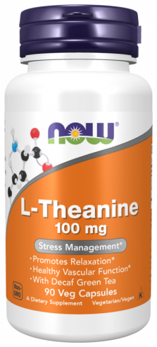 NOW L-Тheanine, L-Тианин, 90 капсул