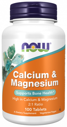 NOW Calcium &amp; Magnesium, Кальций и Магний, 100 таблеток