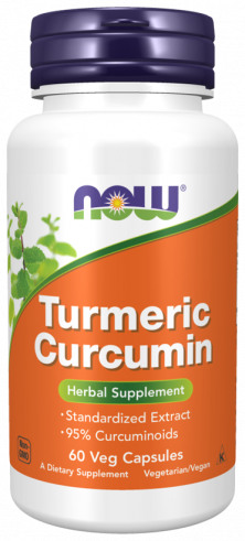 NOW Turmeric Curcumin, Куркума, 60 капсул