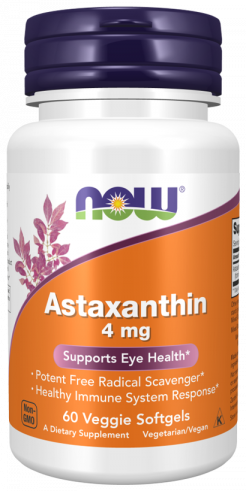 NOW Astaxanthin, Астаксантин, 60 капсул