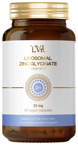 Liposomal Vitamins Liposomal Zinc Glycinate + Vitamin C, Липосомальный Цинк + Витамин С, 60 капсул