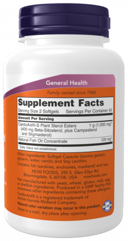NOW Beta-Sitosterol Plant Sterols, Бета-Ситостеролы Фитостеролов, 90 капсул