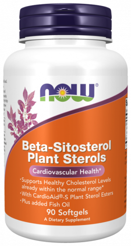 NOW Beta-Sitosterol Plant Sterols, Бета-Ситостеролы Фитостеролов, 90 капсул
