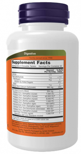 NOW Acid Relief with Enzymes, Эсид Релиф, 60 таблеток
