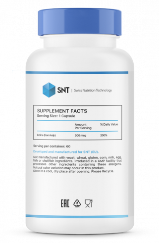 SNT Kelp double strength, Водоросли двойная сила, 60 капсул