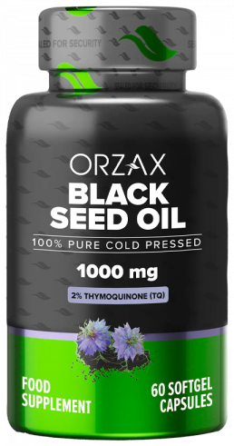 Orzax Black Seed Oil, Масло Черного Тмина 1000 мг, 60 капсул