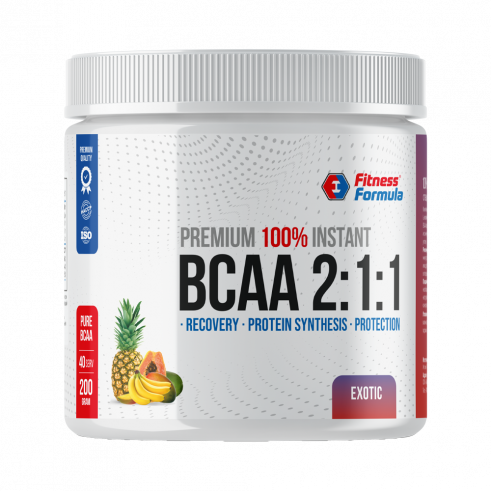 Fitness Formula 100% Instant BCAA 2:1:1 Premium, 100% Инстант БЦАА 2:1:1 Премиум, 200 грамм