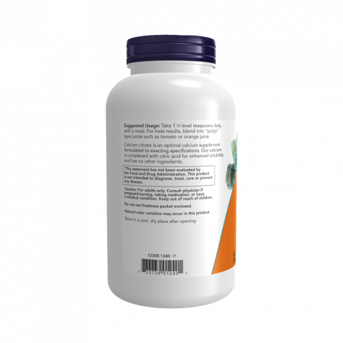 NOW Calcium Citrate, Кальций Цитрат, 227 грамм