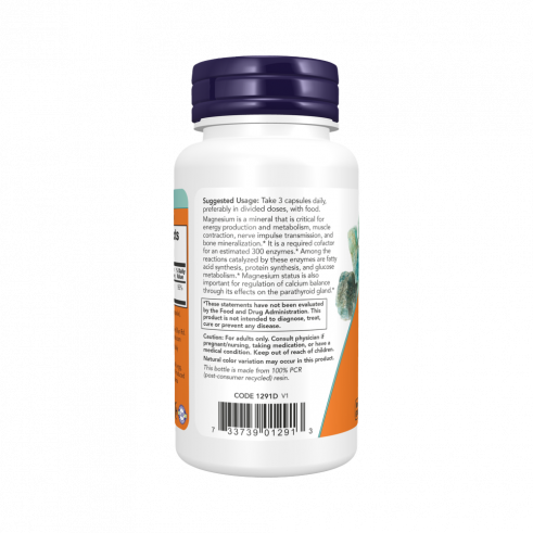 NOW Magnesium Citrate, Магния цитрат, 60 капсул