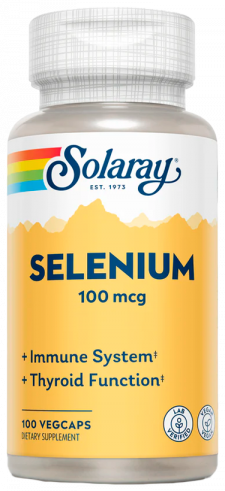 Solaray Selenium 100 mcg, Селен 100 мкг, 100 капсул