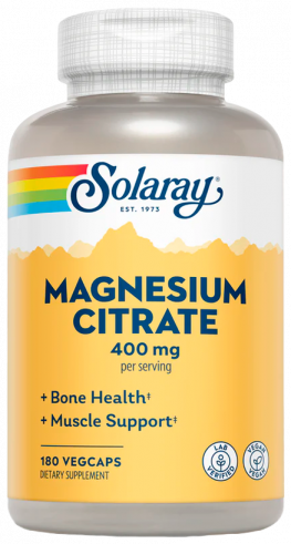 Solaray Magnesium Citrate, Магния цитрат, 180 капсул