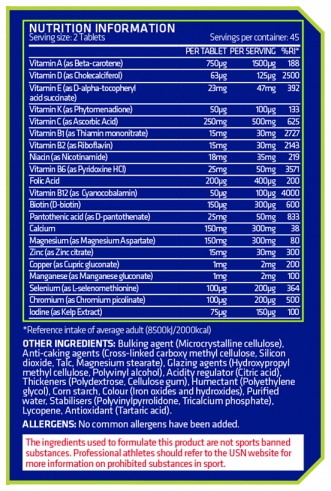 USN Men's Multi, Мен'с Мульти, 90 таблеток