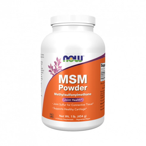 NOW MSM Methylsulfonylmethane Powder, МСМ Метилсульфонилметан Порошок, 454 грамм