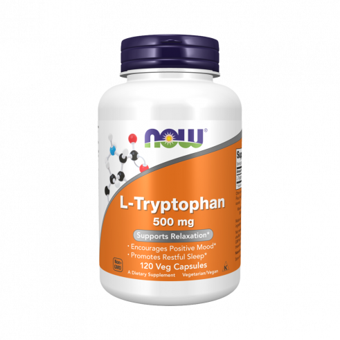 NOW L-Tryptophan 500 mg, L-Триптофан 500 мг, 120 капсул