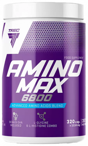 Trec Nutrition Amino Max 6800, Гидролизат сывороточного белка, 320 капсул