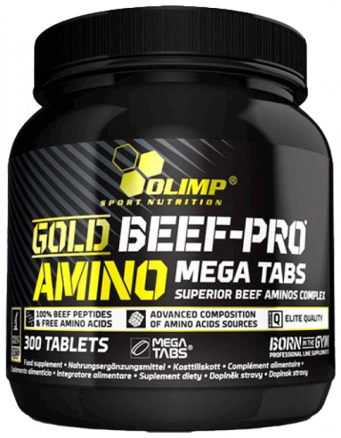 Olimp Sport Nutrition Gold Beef-Pro Amino Mega Tabs, Голд Биф-Про Амино Мега Табс, 300 таблеток