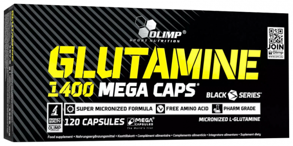 Olimp Sport Nutrition Glutamine Mega Caps, Глютамин Мега Капс, 120 капсул
