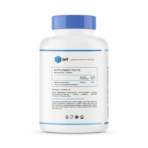 SNT Magnesium Malate, Магнезиум Малат, 90 таблеток