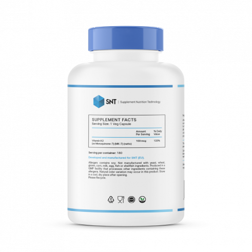 SNT Vitamin K-2 MK-7, Витамин К-2 МК-7, 180 капсул