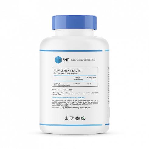 SNT Sodium Ascorbate, Содиум Аскорбат, 180 капсул