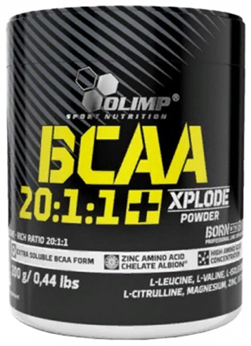 Olimp Sport Nutrition BCAA 20:1:1+ Xplode Powder, БЦАА 20:1:1+ Иксплойд Паудер, 200 грамм
