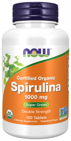 NOW Natural Spirulina, Спирулина натуральная, 120 таблеток