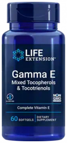 Life Extension Gamma E Mixed Tocopherols &amp; Tocotrienols, Гамма Е Смесь токоферолов и токотриенолов, 60 капсул