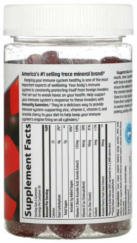 Trace Minerals Immunity Gummies, Иммунити Гаммис, 60 таблеток