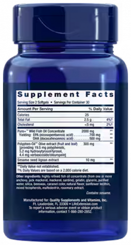 Life Extension Super Omega-3, Супер Омега-3, 60 капсул