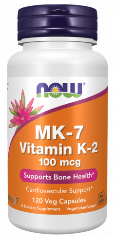 NOW MK-7 Vitamin K-2 100 mcg, МК-7 Витамин К-2 100 мкг, 120 капсул