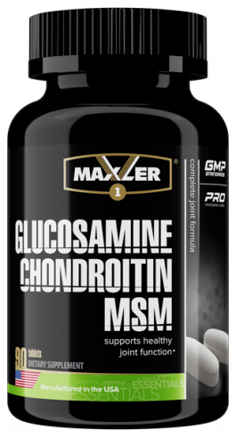 Maxler Glucosamine Chondroitin MSM, Глюкозамин Хондроитин МСМ, 90 таб