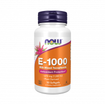 NOW Vitamin E, Натуральный Витамин Е, 50 капсул