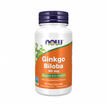 NOW Ginkgo Biloba, Гинкго Плюс, 60 капсул