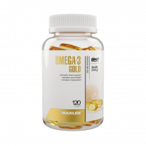Maxler Omega-3 Gold, Омега-3 Голд, 120 капсул