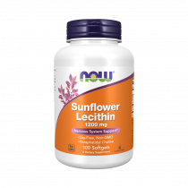 NOW Sunflower Lecithin 1200 mg, Лецитин подсолнечника 1200 мг, 100 капсул