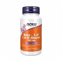 NOW Beta-1,3/1,6-D-Glucan, Бета-1,3/1,6-D-Глюкан, 90 капсул
