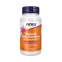 NOW Natural Beta-Carotene, Натуральный Бета-Каротин, 90 капсул