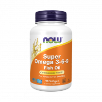 NOW Super Omega 3-6-9 1200 mg, Супер Омега-3-6-9 1200 мг, 90 капсул
