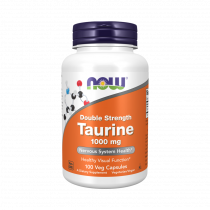 NOW Double Srength Turine 1000 mg, Таурин Двойная сила 1000 мг, 100 капсул