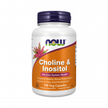NOW Choline and Inositol 500 mg, Холин и Инозитол 500 мг, 100 капсул