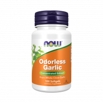 NOW Odorless Garlic, Чеснок без запаха, 100 капсул