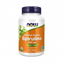 NOW Spirulina 500 mg, Спирулина 500 мг, 200 таблеток