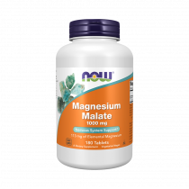 NOW Magnesium Malate 1000 mg, Магния малат 1000 мг, 180 таблеток