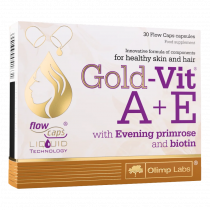 Olimp Labs Gold-Vit A+E with Evening primrose and biotin, Голд-Вит А+Е с вечерней примулой и биотином, 30 капсул