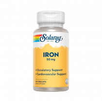 Solaray Iron, Железо, 60 капсул