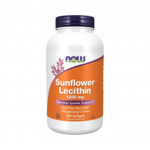 NOW Sunflower Lecithin 1200 mg, Лецитин подсолнечника 1200 мг, 200 капсул