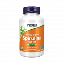 NOW Natural Spirulina, Спирулина натуральная, 120 таблеток